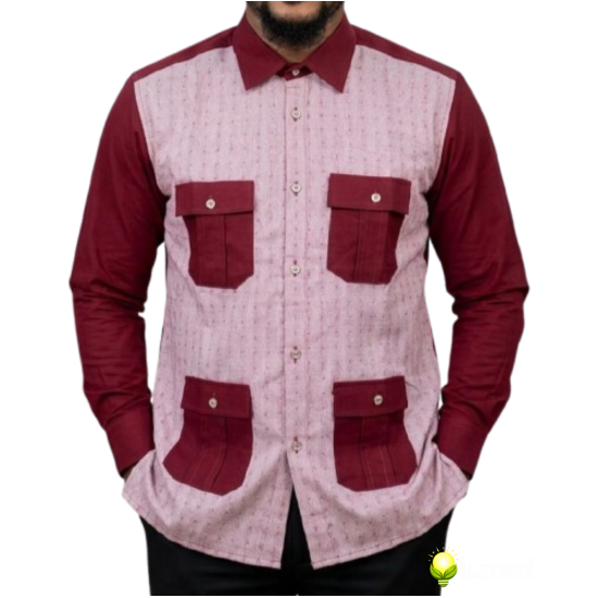 Chemise cubaine double couture