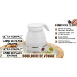 Bouilloire électrique pliable en silicone