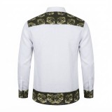 Chemise homme en lin à motifs ethniques XXL | Lumeni.ci