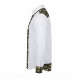 Chemise homme en lin à motifs ethniques XXL | Lumeni.ci