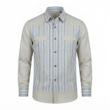 Chemise homme en lin à motifs ethniques XXL | Lumeni.ci