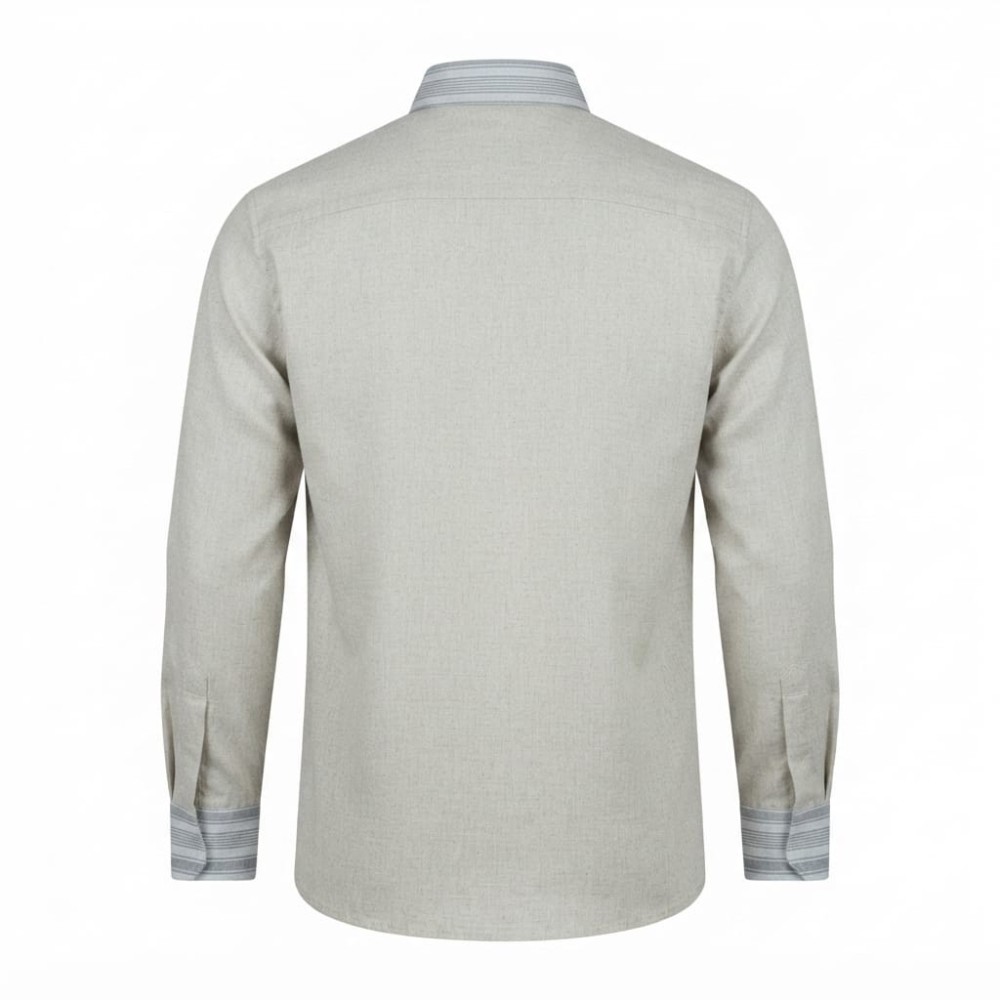 Chemise homme en lin à motifs ethniques XXL | Lumeni.ci