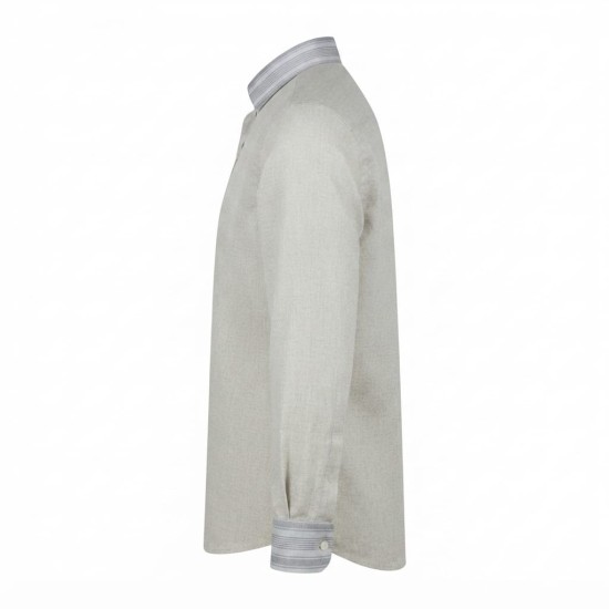 Chemise homme en lin à motifs ethniques XXL | Lumeni.ci