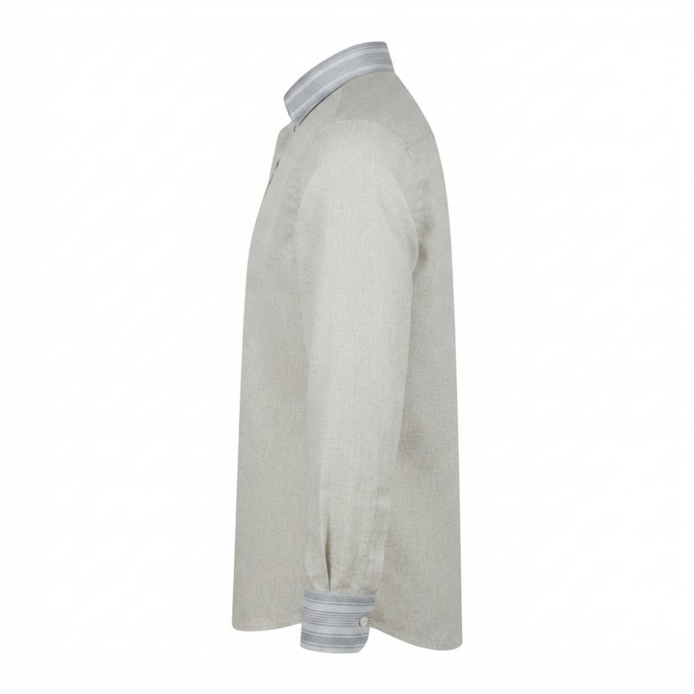 Chemise homme en lin à motifs ethniques XXL | Lumeni.ci