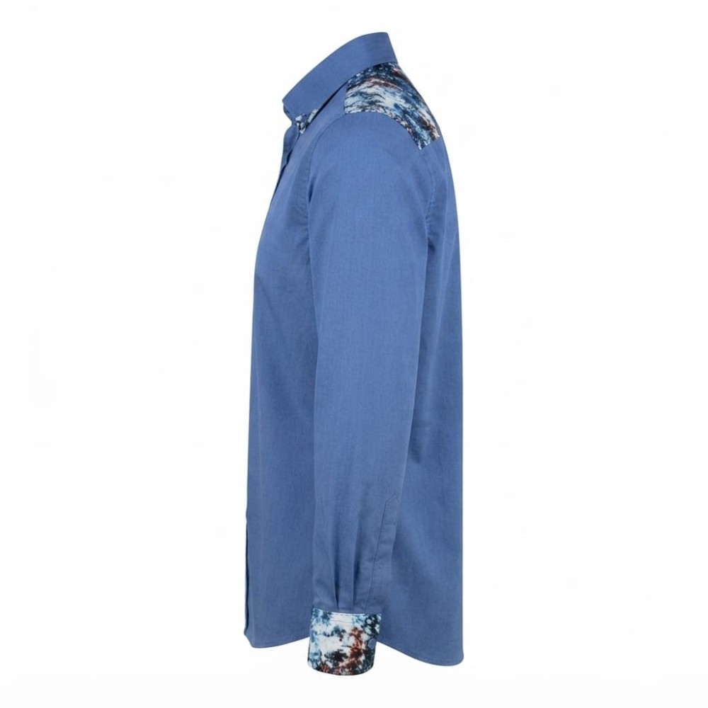 Chemise homme en lin à motifs ethniques XXL | Lumeni.ci