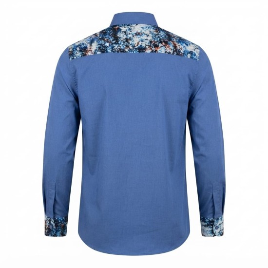 Chemise homme en lin à motifs ethniques XXL | Lumeni.ci