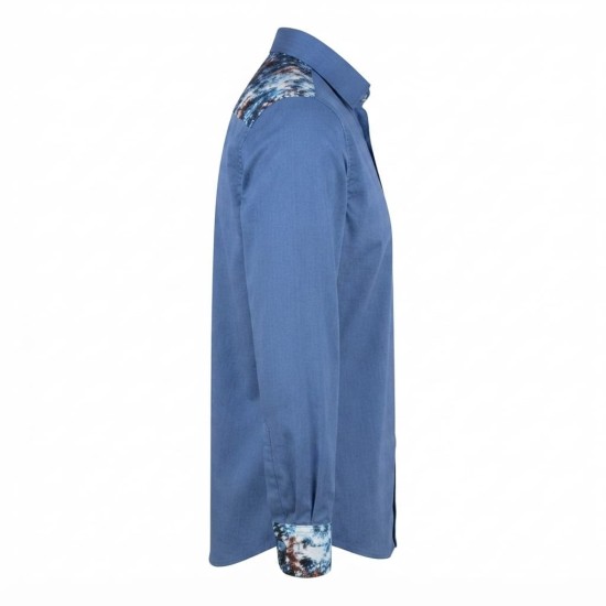 Chemise homme en lin à motifs ethniques XXL | Lumeni.ci