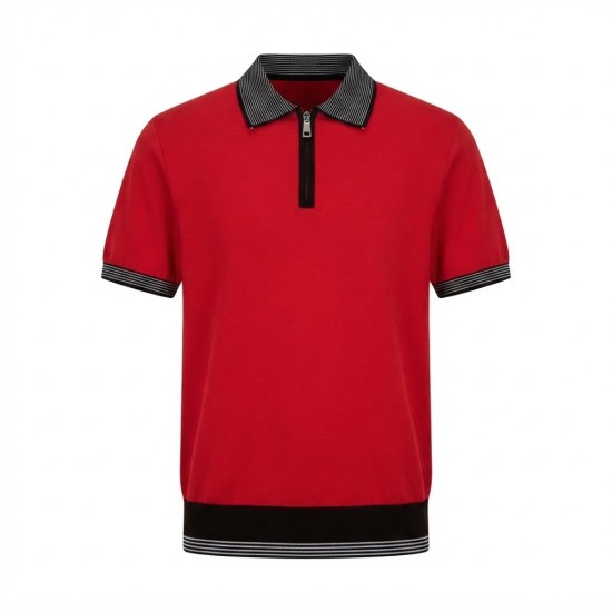 Polo Manches Courtes Zippé Élégant - Tailles M à XXL | Lumeni.ci