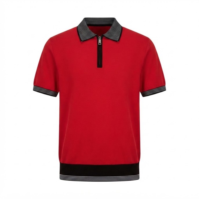 Polo Manches Courtes Zippé Élégant - Tailles M à XXL | Lumeni.ci