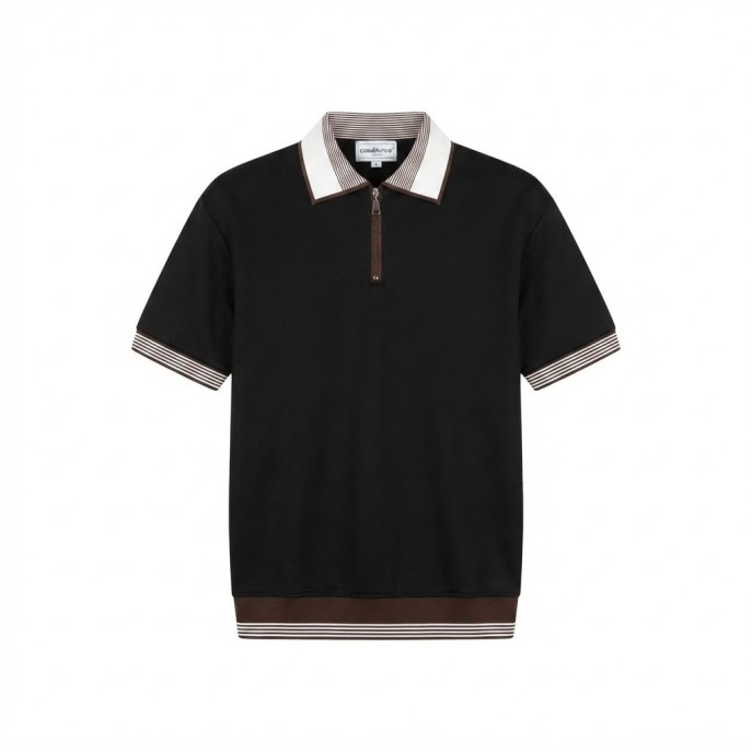 Polo Manches Courtes Zippé Élégant - Tailles M à XXL | Lumeni.ci