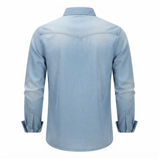 Chemise en Jean Homme Manches ‎ Longues | Lumeni.ci
