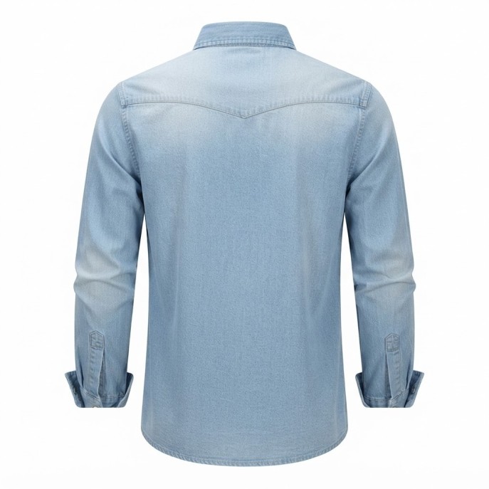 Chemise en Jean Homme Manches ‎ Longues | Lumeni.ci