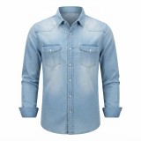 Chemise en Jean Homme Manches ‎ Longues | Lumeni.ci