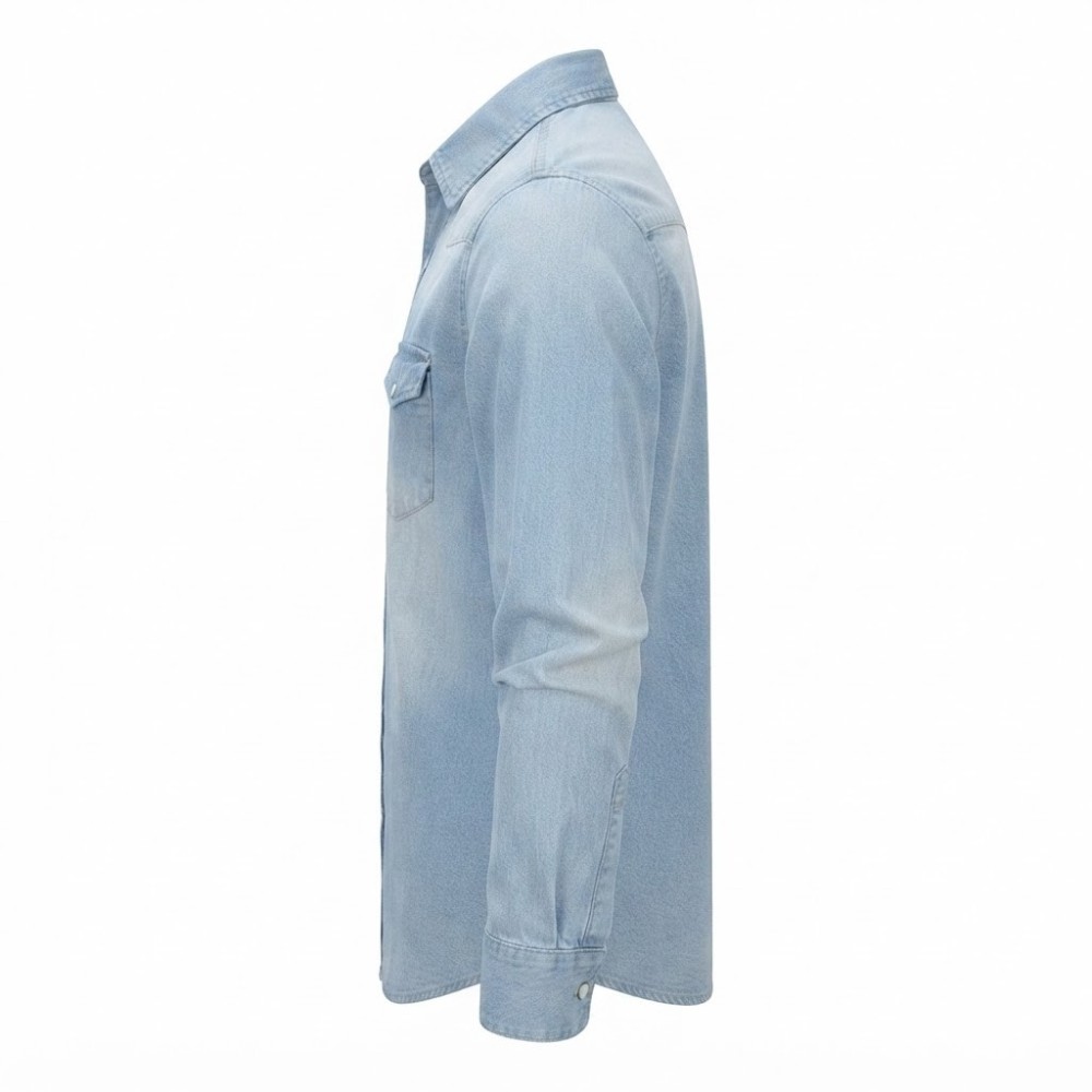 Chemise en Jean Homme Manches ‎ Longues | Lumeni.ci