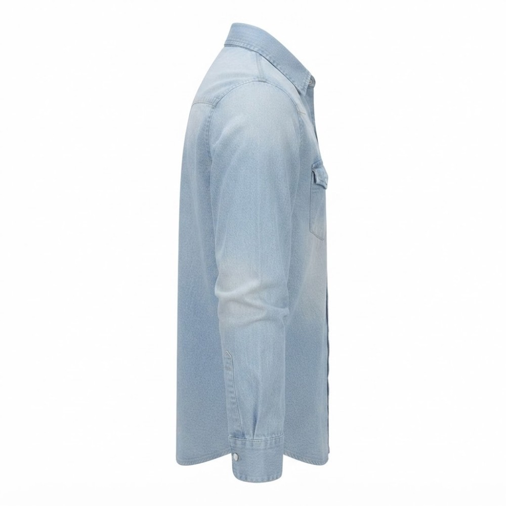 Chemise en Jean Homme Manches ‎ Longues | Lumeni.ci