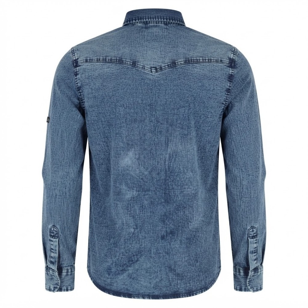 Chemise en Jean Homme Manches ‎ Longues | Lumeni.ci