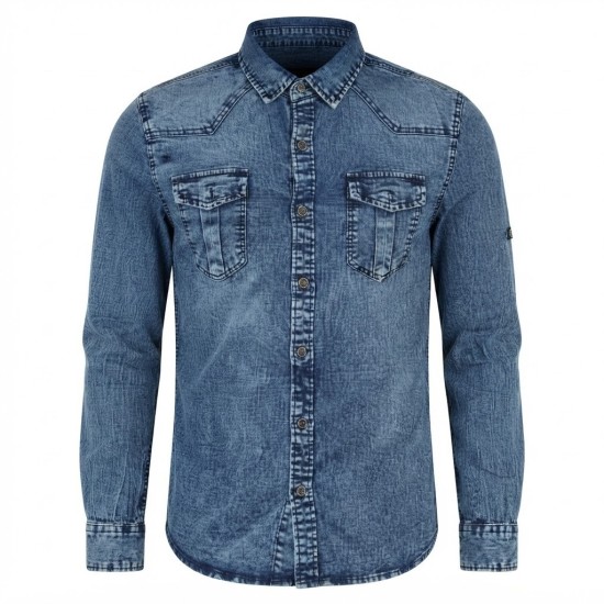Chemise en Jean Homme Manches ‎ Longues | Lumeni.ci