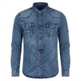 Chemise en Jean Homme Manches ‎ Longues | Lumeni.ci