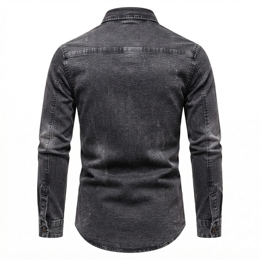 Chemise en Jean Homme Manches ‎ Longues | Lumeni.ci