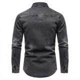 Chemise en Jean Homme Manches ‎ Longues | Lumeni.ci