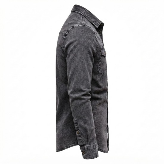 Chemise en Jean Homme Manches ‎ Longues | Lumeni.ci