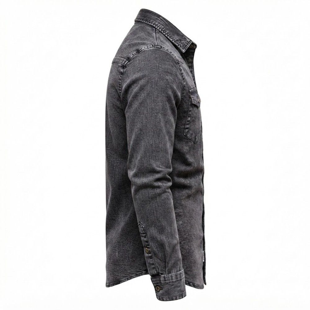 Chemise en Jean Homme Manches ‎ Longues | Lumeni.ci