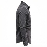 Chemise en Jean Homme Manches ‎ Longues | Lumeni.ci
