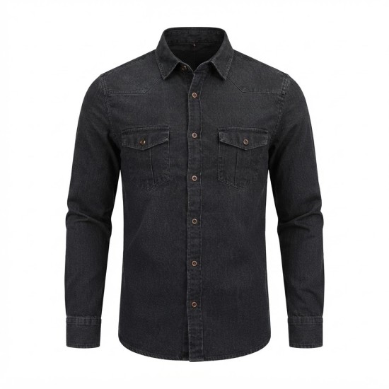Chemise en Jean Homme Manches ‎ Longues | Lumeni.ci