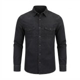 Chemise en Jean Homme Manches ‎ Longues | Lumeni.ci