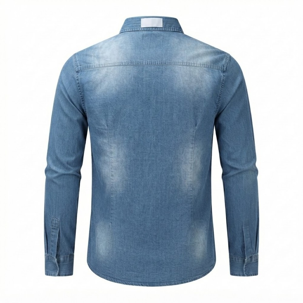 Chemise en Jean Homme Manches ‎ Longues | Lumeni.ci