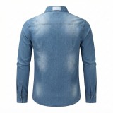 Chemise en Jean Homme Manches ‎ Longues | Lumeni.ci