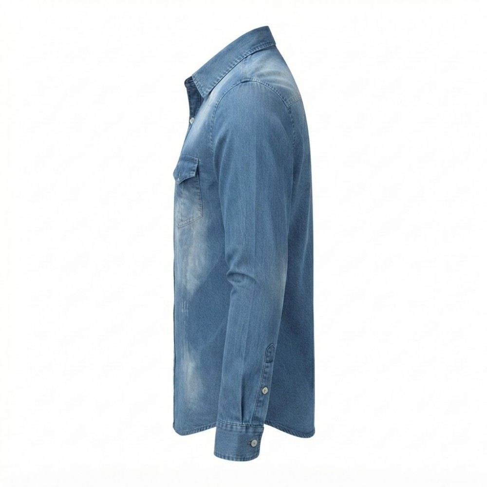 Chemise en Jean Homme Manches ‎ Longues | Lumeni.ci