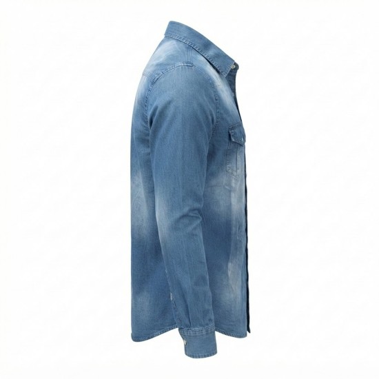 Chemise en Jean Homme Manches ‎ Longues | Lumeni.ci