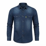 Chemise en Jean Homme Manches ‎ Longues | Lumeni.ci