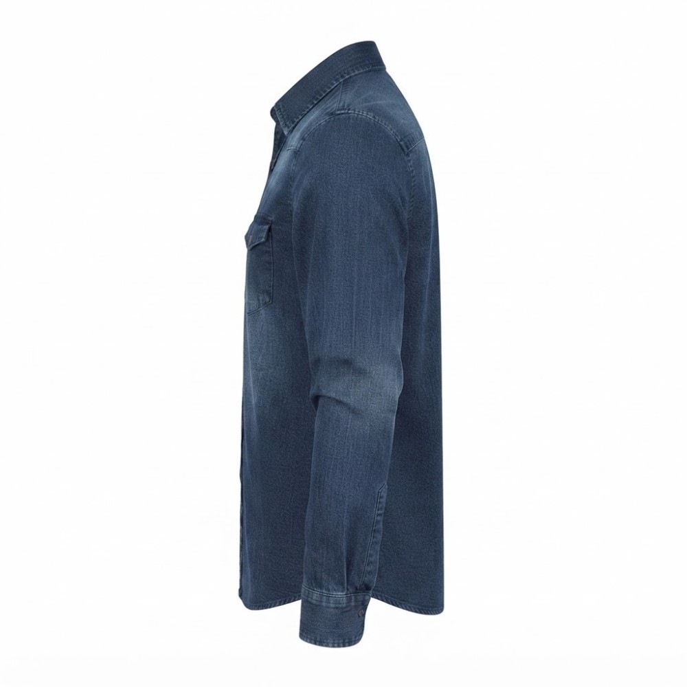 Chemise en Jean Homme Manches ‎ Longues | Lumeni.ci