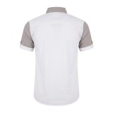 Chemise manches courtes en lin motifs ethniques | Lumeni.ci