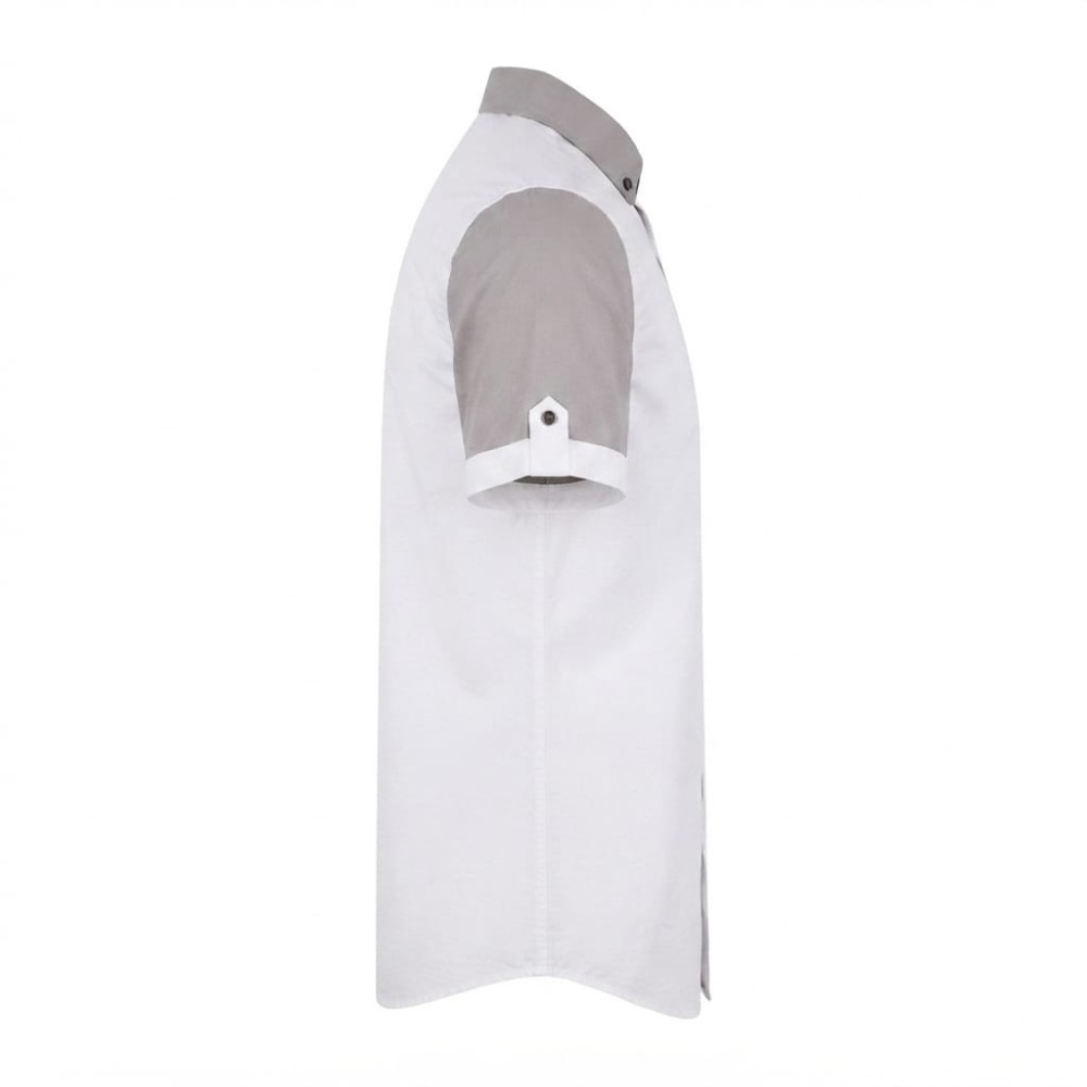 Chemise manches courtes en lin motifs ethniques | Lumeni.ci