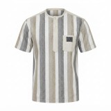 Chemise manches courtes en lin motifs ethniques | Lumeni.ci