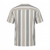 Chemise manches courtes en lin motifs ethniques | Lumeni.ci