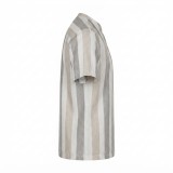 Chemise manches courtes en lin motifs ethniques | Lumeni.ci
