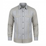 Chemise en lin à motifs ethniques pour homme | Lumeni.ci