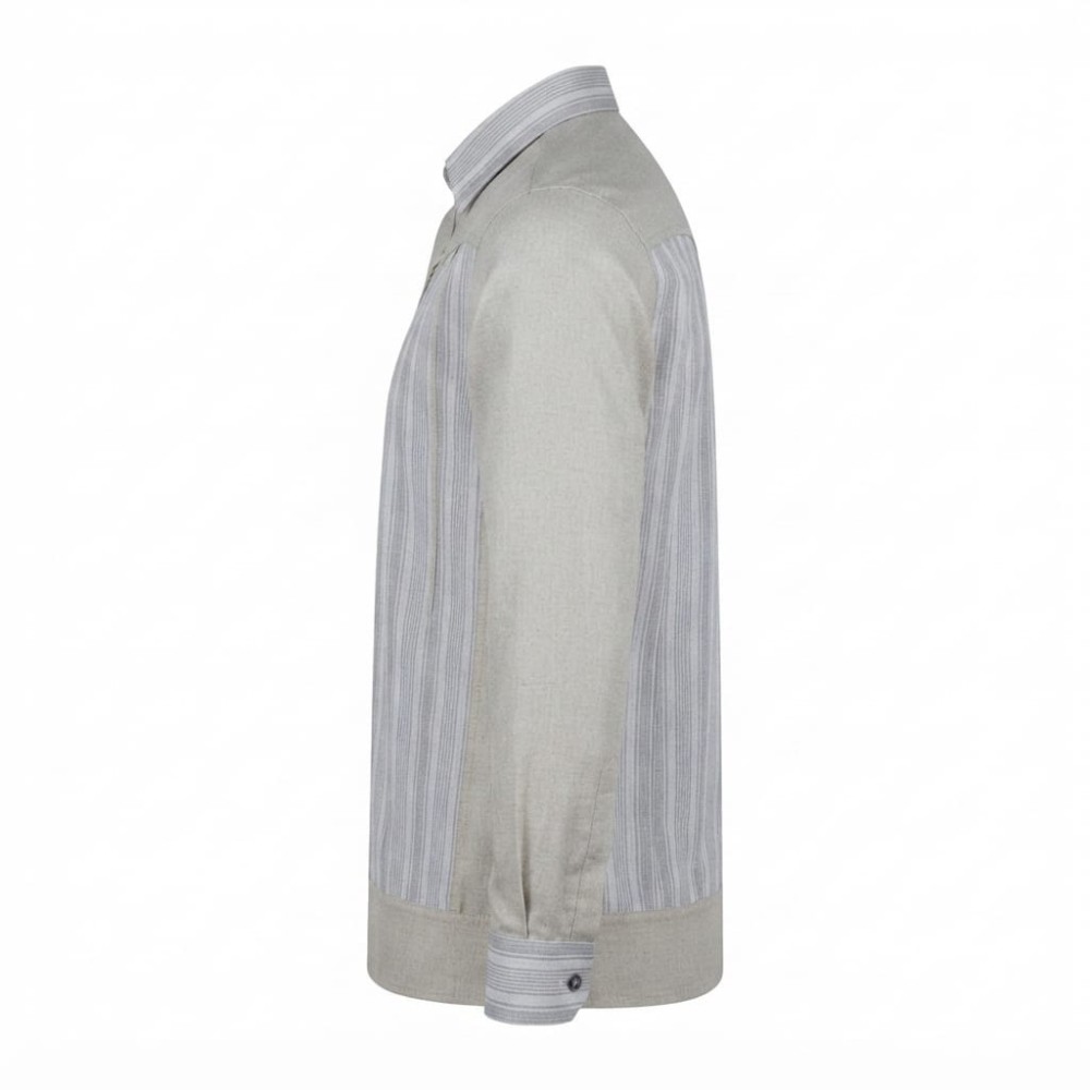 Chemise en lin à motifs ethniques pour homme | Lumeni.ci