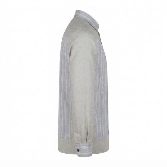Chemise en lin à motifs ethniques pour homme | Lumeni.ci
