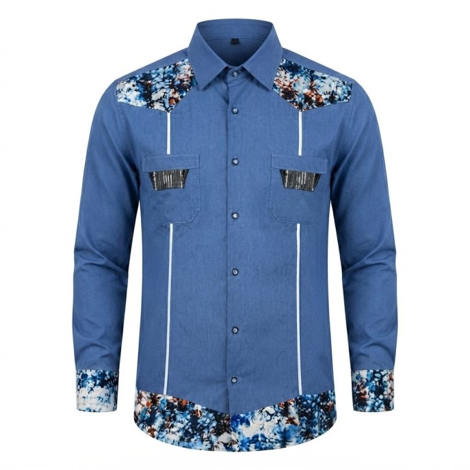 Chemise en lin à motifs ethniques pour homme | Lumeni.ci