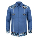 Chemise en lin à motifs ethniques pour homme | Lumeni.ci