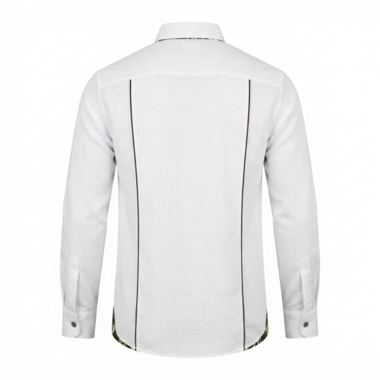 Chemise en lin à motifs ethniques pour homme | Lumeni.ci