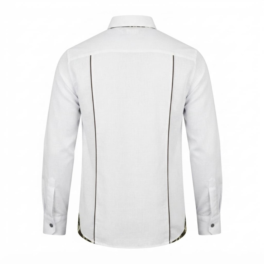 Chemise en lin à motifs ethniques pour homme | Lumeni.ci