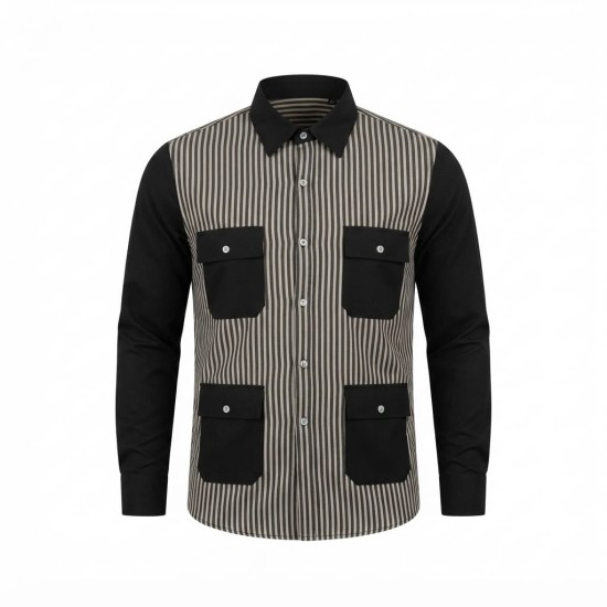 Chemise en lin à motifs ethniques pour homme | Lumeni.ci