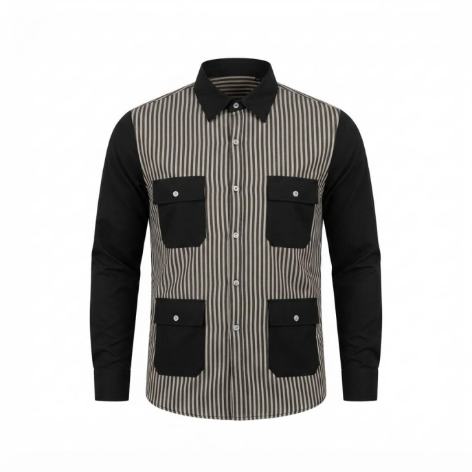 Chemise en lin à motifs ethniques pour homme | Lumeni.ci