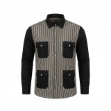Chemise en lin à motifs ethniques pour homme | Lumeni.ci